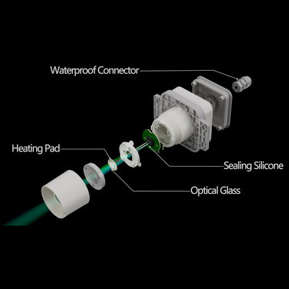 LDS01 Laser Distance Sensor, Laser Rangefinder for Water Tank Levels and Snow Depth with LCD Screen for Real-Time Monitoring