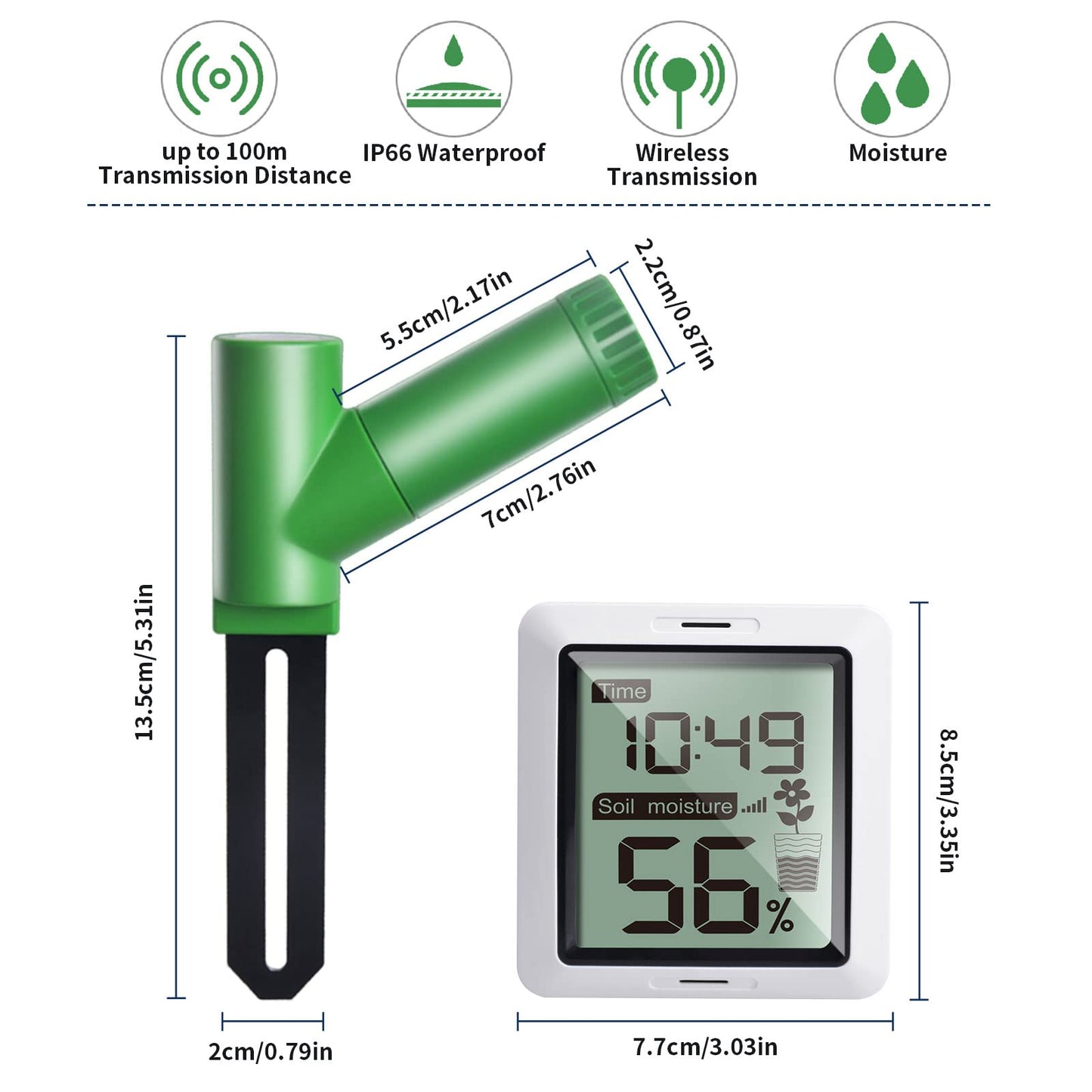 WH0291 Equipment for treating groundwater and Soil Moisture Tester Soil Moisture, WH51 Sensor and Digital LCD Display