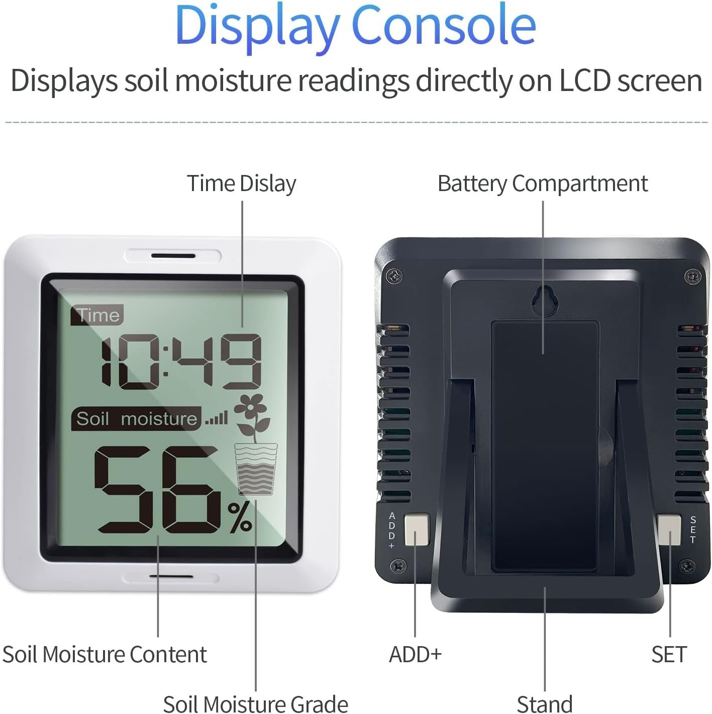 WH0291 Equipment for treating groundwater and Soil Moisture Tester Soil Moisture, WH51 Sensor and Digital LCD Display