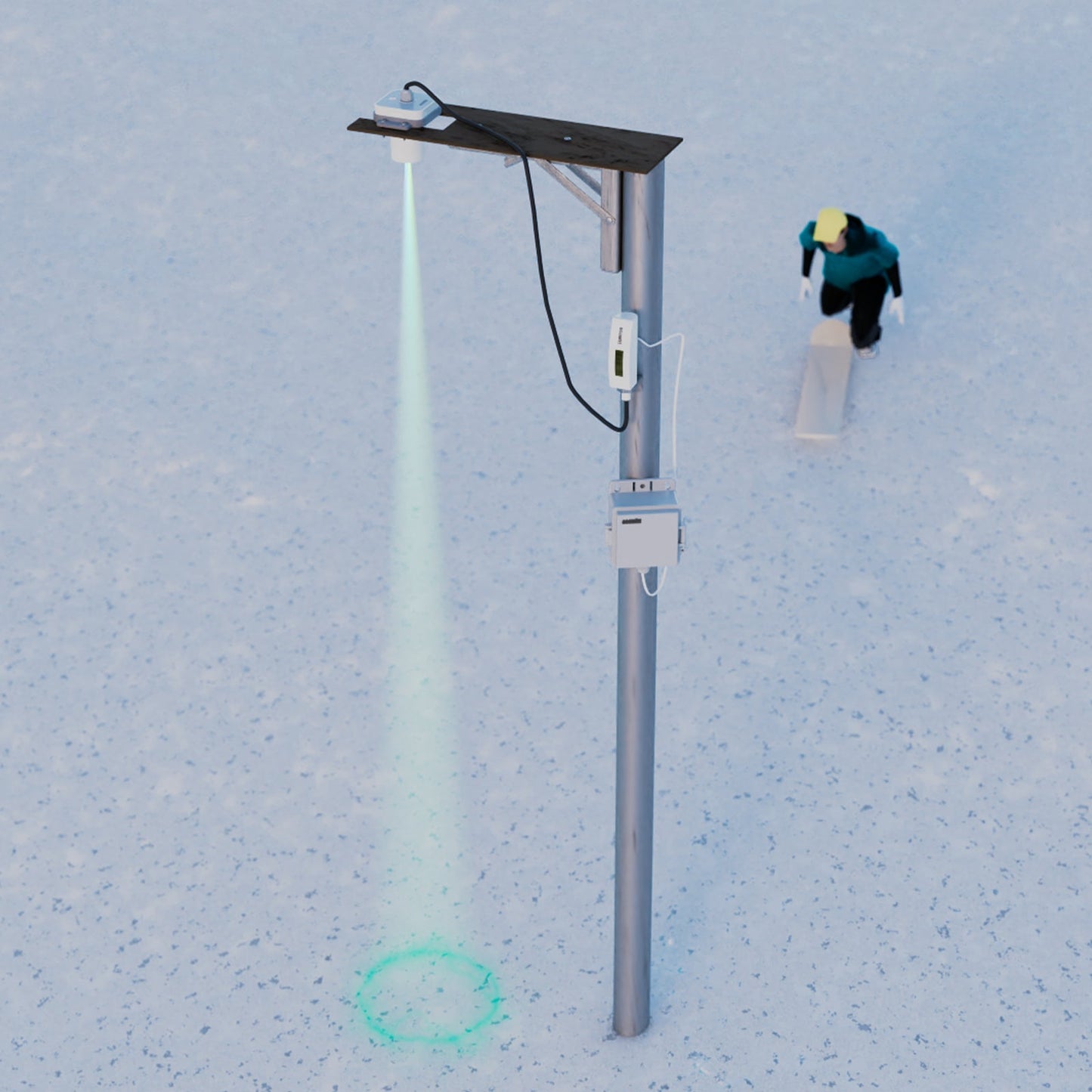 LDS01 Laser Distance Sensor, Laser Rangefinder for Water Tank Levels and Snow Depth with LCD Screen for Real-Time Monitoring