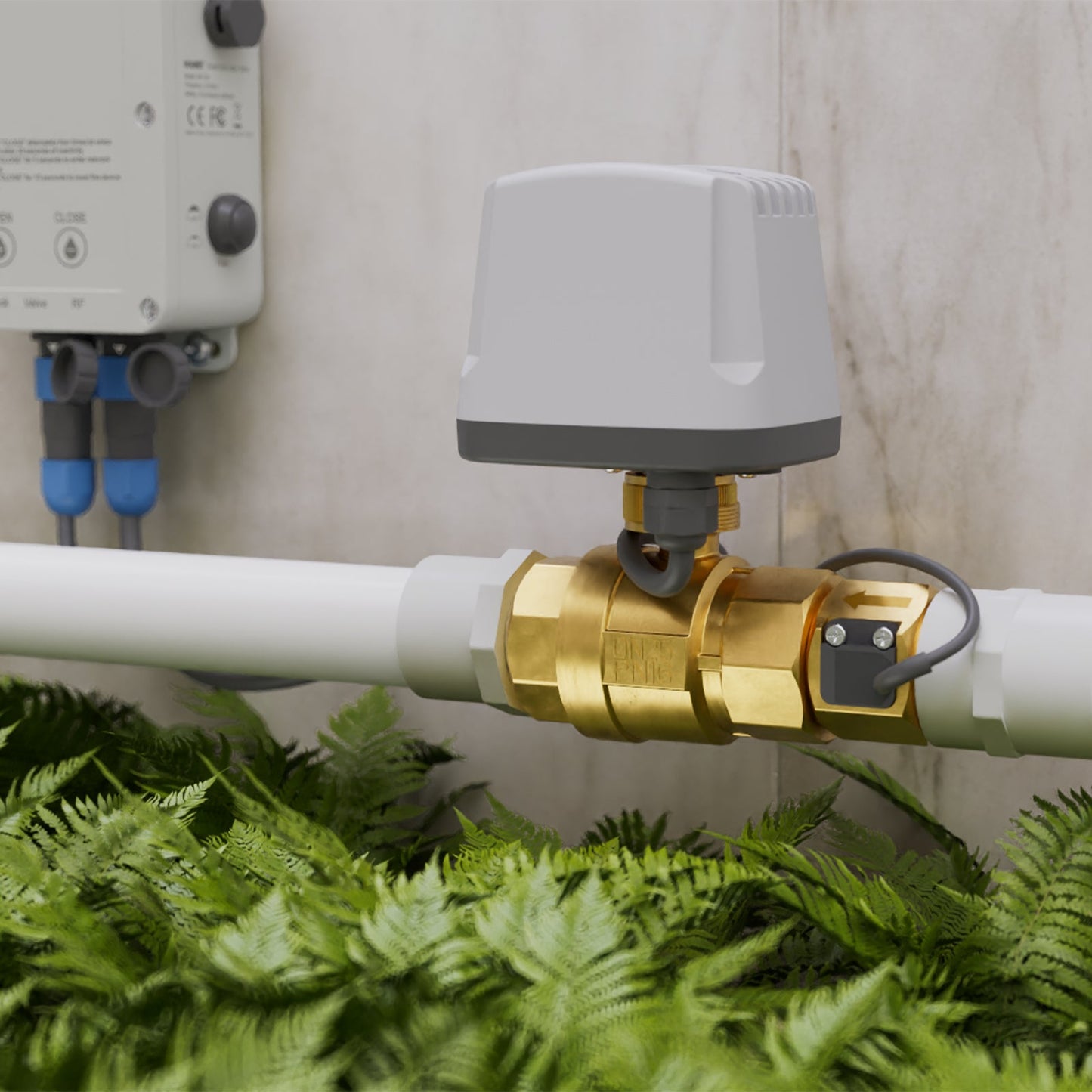WFC02 Thermostatic Valces Valve Water Timer, 1" / 2'' Brass Motorized Ball Valve & Flow Meter, BSP Threads